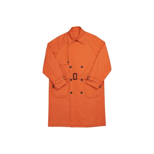 B4O5 Orange Men's Trench