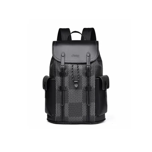Jeep Рюкзак из синтетической кожи унисекс черный в клетку