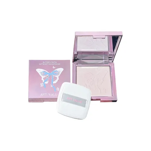 ART VALUE Бабочка Компактный Матовый Soft Focus Пудра Естественный Сглаживающий Прозрачный Легко Накладывающийся