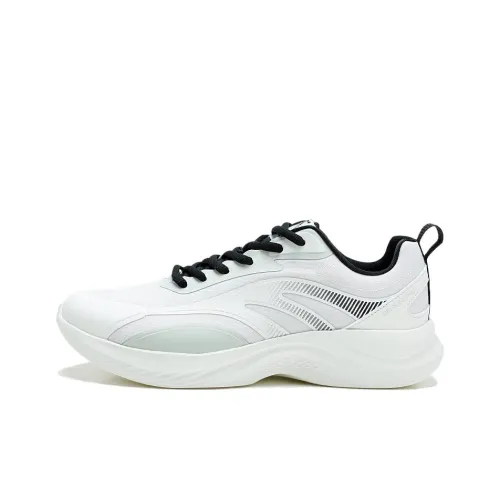 QIAODAN Slip-resistant Abrasion-resistant Low Top Casual Sprint Running Shoes Men's White QIAODAN Противоскользящий Устойчивый к истиранию Низкий Топ Повседневные Кроссовки для бега Мужские Белые