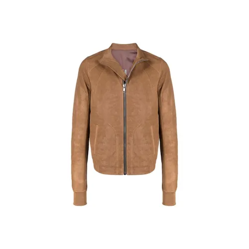 RICK OWENS Коричневый Мужская Кожаная Куртка