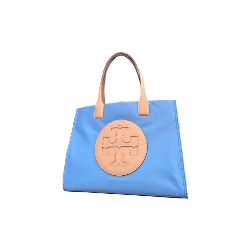 TORY BURCH Ella Ткань Тоут Сумка Сумка для покупок Сумка Маленькая Женская Дельфин Синий