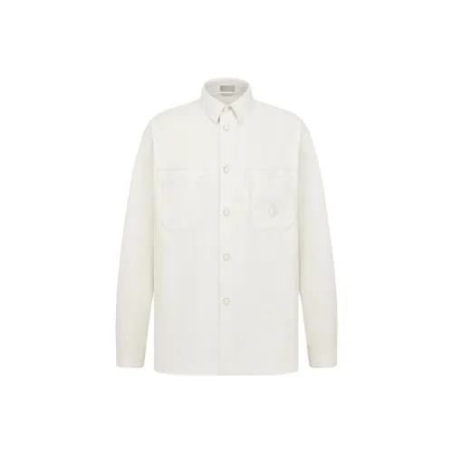 DIOR FW25 Осенняя Мужская Коллекция Рубашка Мужская Белая