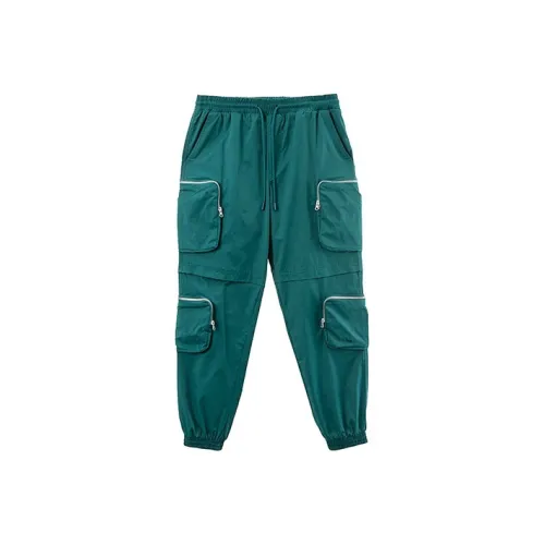 CAT Штаны с манжетами Повседневные штаны Унисекс Бирюзовый Синий