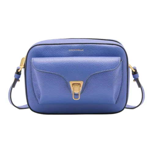 COCCINELLE Beat GRAIN LEATHER Camera Сумка Плечевая сумка Маленькая Женская Церулеан