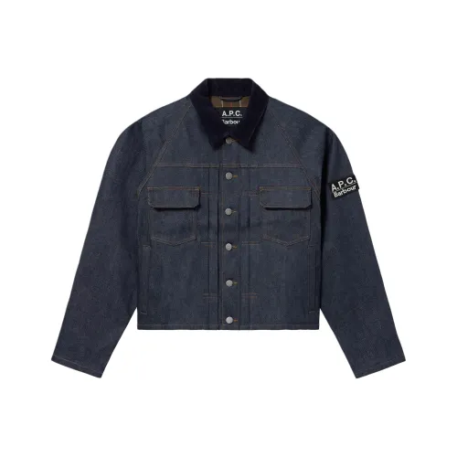 A.P.C Barbour Коллаборация Индиго Унисекс Куртки