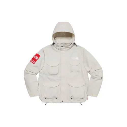 THE NORTH FACE x Supreme Куртки и Пальто Унисекс Белый Серый