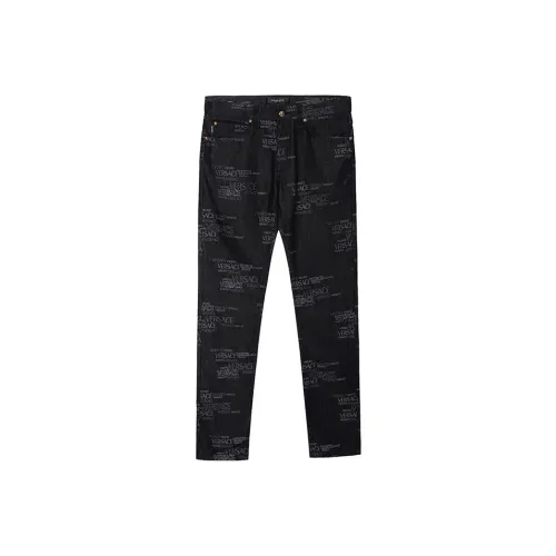 VERSACE Мужские черные джинсы