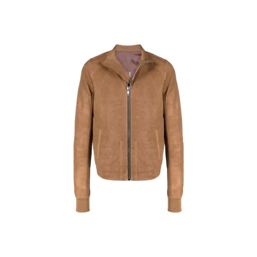 RICK OWENS совместный бренд CAMEL Мужские кожаные куртки