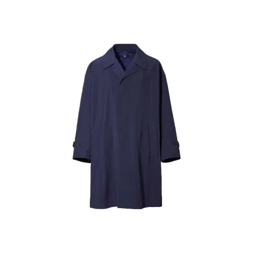 UNIQLO x JIL SANDER Тренчкот Мужской Темно-синий Синий
