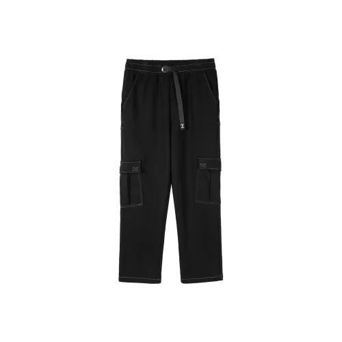 Phew Прямой крой Брюки Утолщенные Повседневные Брюки Унисекс Черные