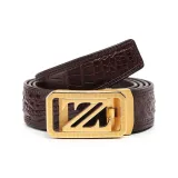 Золотая пряжка, коричневый ремешок