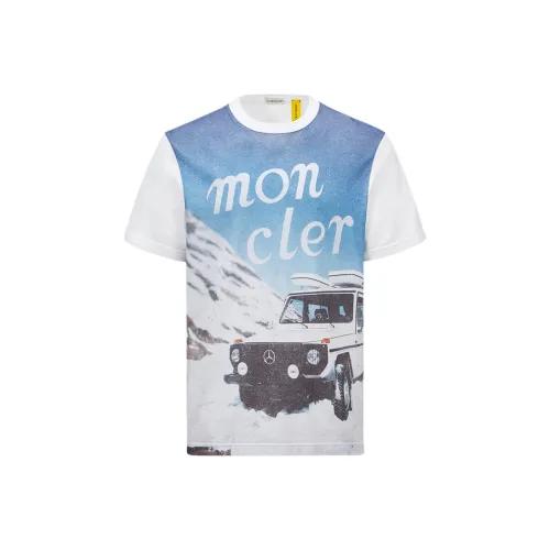 MONCLER GENIUS Mercedes Benz By Nigo Collaboration Белый Мужской T Рубашки