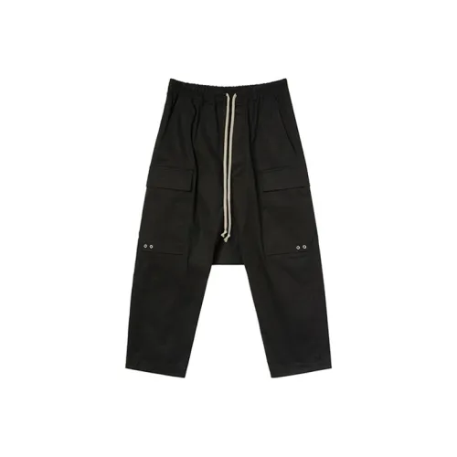 RICK OWENS совместный бренд Черные Мужские Карго Брюки