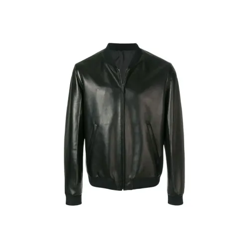 PRADA Мужские черные кожаные куртки