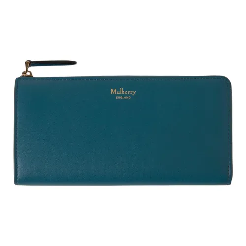 Mulberry Grained Телячья кожа Кошелек Женские Титан Синий