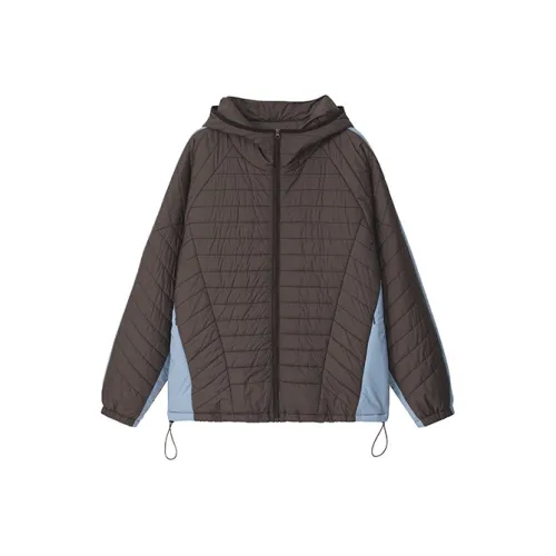 YOSHIYOYI Хлопковый пуховик унисекс умбра