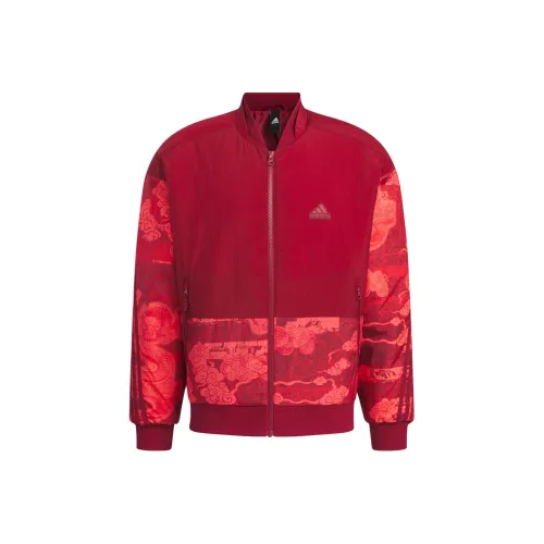 Adidas Future Позиционирование стиля Хлопковый пуховик Куртки Пальто Унисекс Бордовый