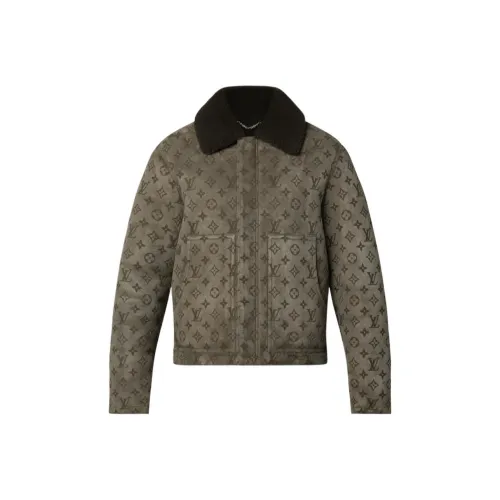 LOUIS VUITTON Кожа Куртка Мужская Коричневая