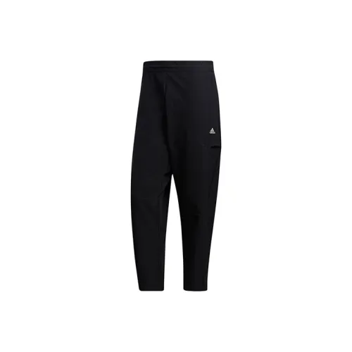 Adidas Черные Мужские Вязаные Тренировочные Штаны