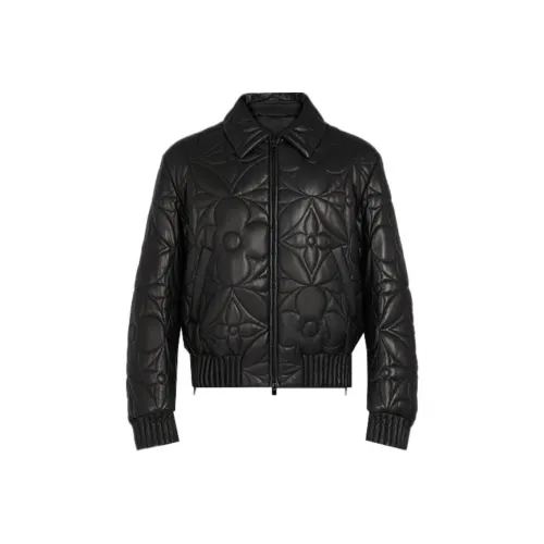 LOUIS VUITTON FW21 Кожа Куртка Мужская Черная