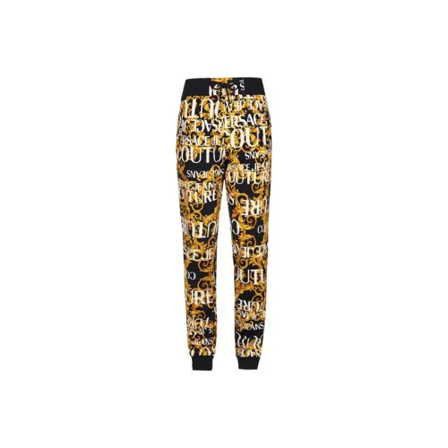 VERSACE JEANS COUTURE Штаны с манжетами Спортивные брюки Мужские Черные