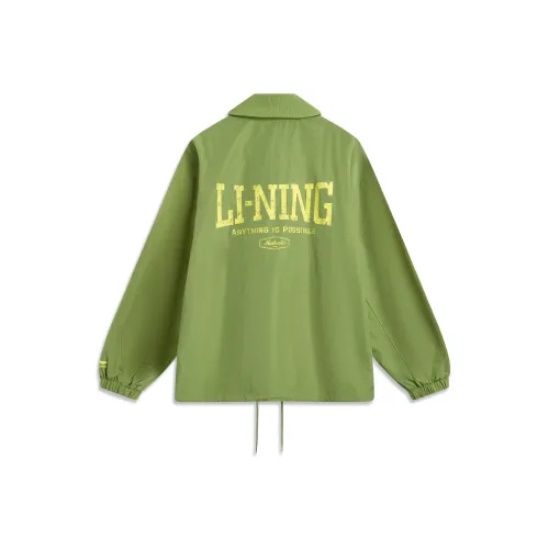 LINING Sports Life Collection Куртки Пальто Унисекс Grasshopper Зеленый