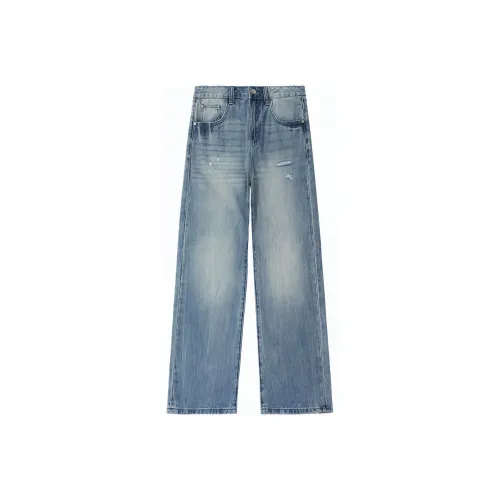 66/ROUTE 66 Лазурные Унисекс Джинсы