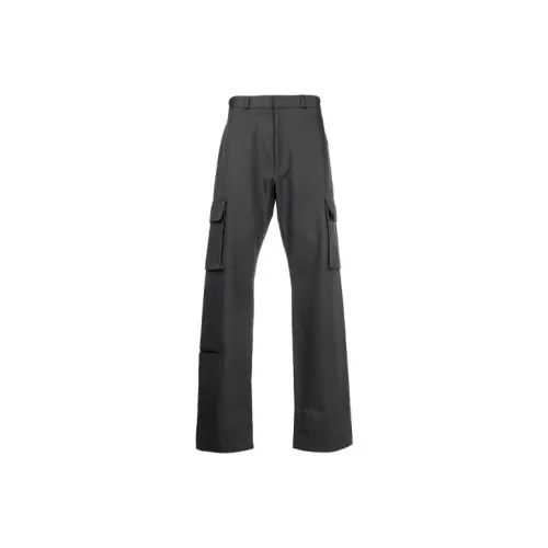 Off Белый FW21 Серый Мужские Карго Брюки