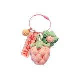 Ягода Worry Двусторонний Персонаж Карта - Розовый Клубничный [Пряжа Подвеска]