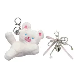 Белый - Летающий удар + Бусины Единорог (Случайный цвет)