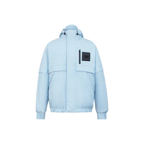 FENDI Light Blue Men's Parka FENDI Светло-синий Мужской Парка