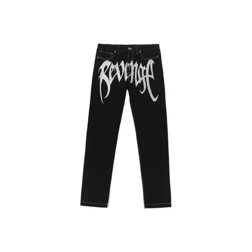 Revenge Прямой крой Брюки Джинсы Унисекс Черный