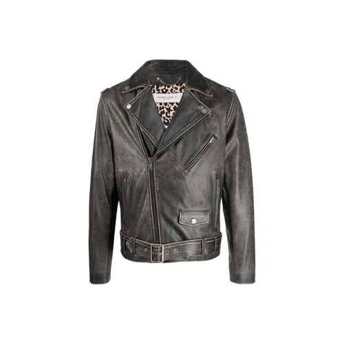Golden Goose Мужские черные кожаные куртки