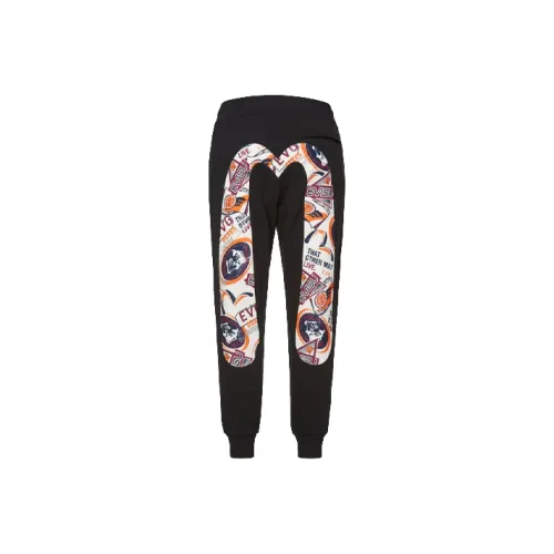 EVISU Черные Мужские Вязаные Спортивные Штаны