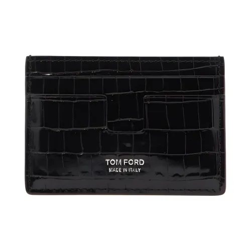 TOM FORD Кожа Кошелек Держатель для карт Мужской Черный
