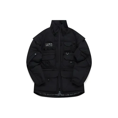FILA FUSION X White Mountaineering STREET SPORT PARKA Пальто Мужской Черный Night Вишневый цветок