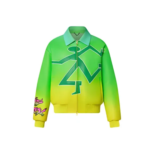 LOUIS VUITTON SS22 Кожаная куртка мужская зеленая