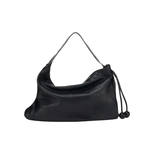 MARNI Овчина Тоут Сумка Сумка для покупок Сумка-хобо Сумка на плечо Средний Женская Черная