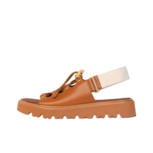 CELINE Billie one Ремень Сандалии Женские Коричневый