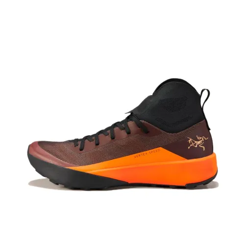 Arcteryx VERTE противоскользящие устойчивые к истиранию высокие кеды для бега по пересеченной местности Мужские Коричневый Оранжевый