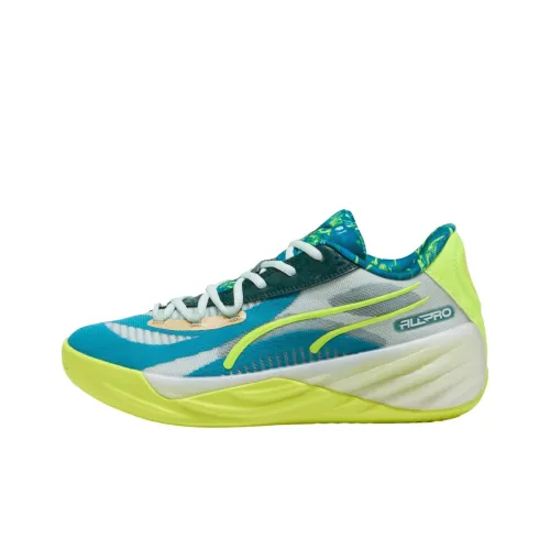 PUMA Все Pro Nitro Баскетбольные кроссовки Низкий топ Белый Синий Мужской