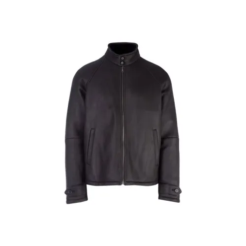 PRADA Мужские черные кожаные куртки