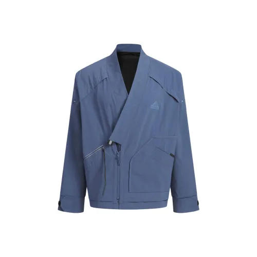 Adidas Sportswear Флис Куртка Куртки Пальто Мужской Серый Синий