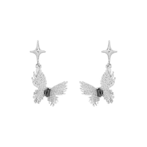 KING OF BLING Серьги из сплава с цирконием женские