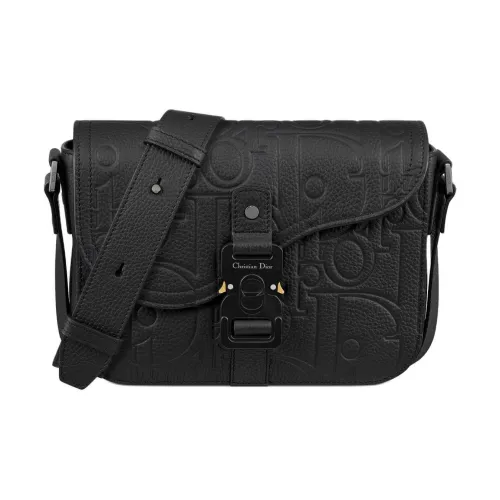 DIOR Grained Телячья кожа Сумка через плечо Маленькая Женская Черная