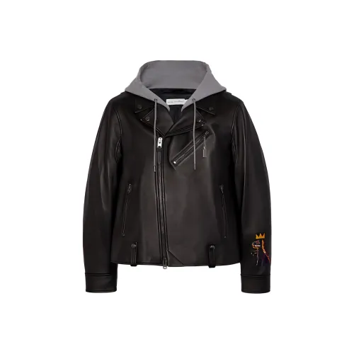 COACH Кожа Куртка Мужская Черная