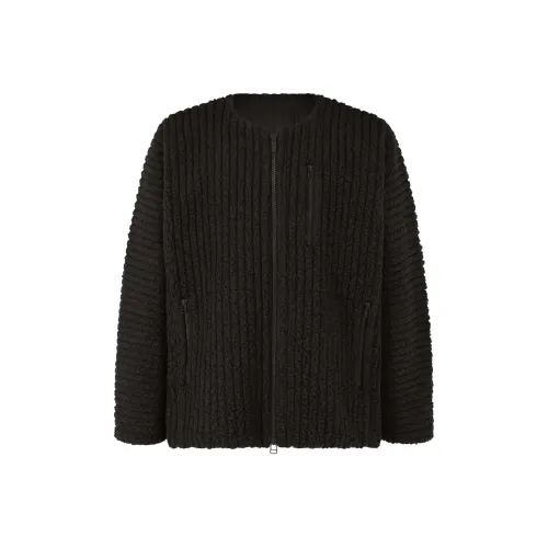 Homme Plissé Issey Miyake FW24 Куртки и Пальто Мужской Черный