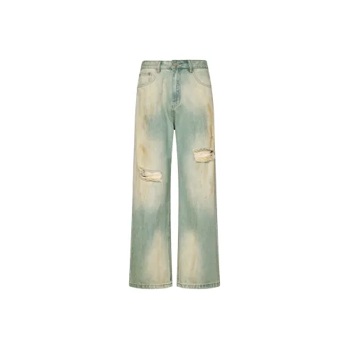 GTRG Желтые Грязные Унисекс Джинсы