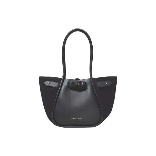 PROENZA SCHOULER Телячья кожа Тоут Сумка Сумка для покупок Сумка на плечо Сумка Большая Женская Черная